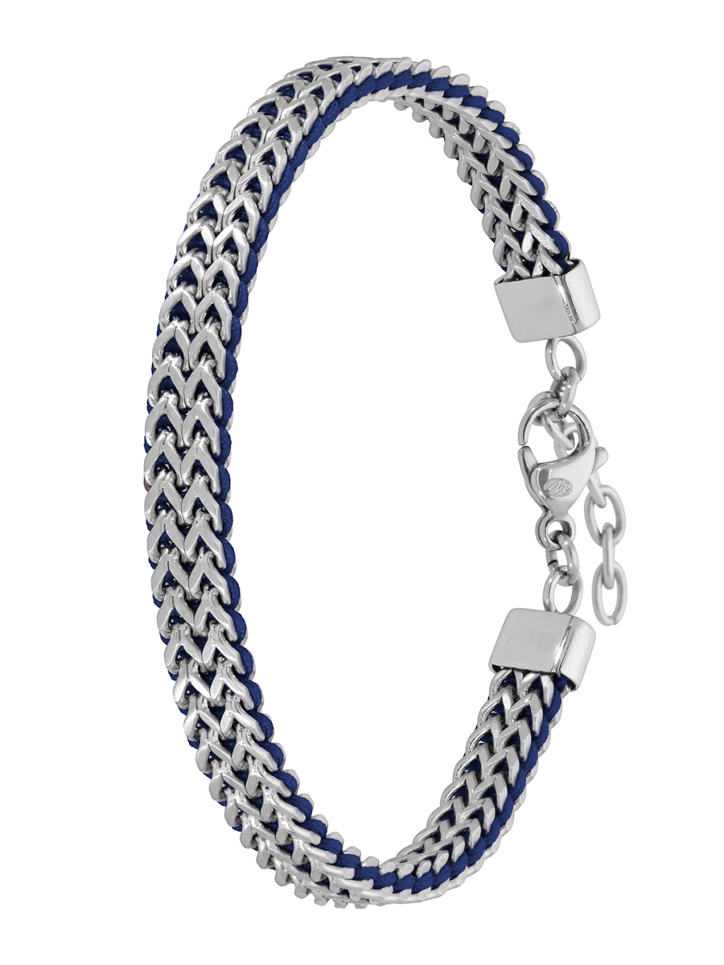 Pulseira Masculina em Aço com Detalhes de Cor